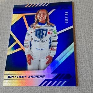2021 Panini XR NASCAR Brittney Zamora Blue Refractor /199